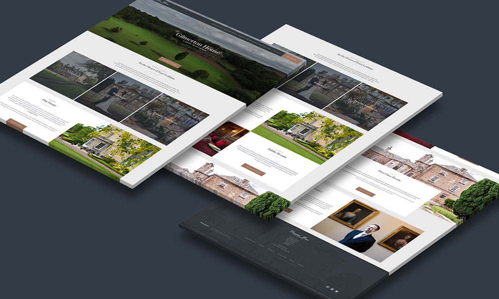 Gilmerton House home page design